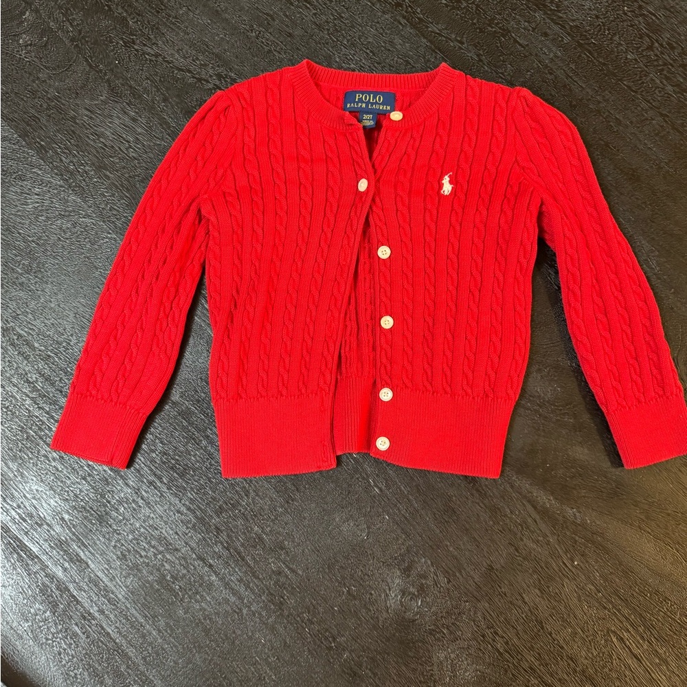 Ralph Lauren Vibrant Red Knit Cardigan